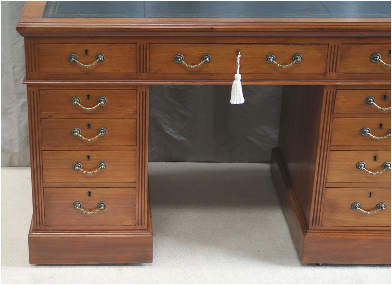 2026 Antique Small Satinwood Pedestal Desk (6)